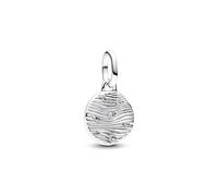 Pandora Charm Mini Medallón Grabable con Circonitas Cúbicas en Plata de Ley