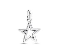 PANDORA ME charm medallón de estrella brillante de plata de primera ley con circonita cúbica, compatible con pulseras ME y Moments, 793032C01
