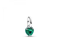 PANDORA ME Colgante mini con diseño de corazón en plata de ley con cristal verde y esmalte verde