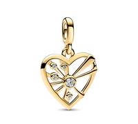 PANDORA Medallón 762691C01 corazón y rayos