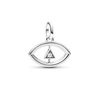 PANDORA ME Medallón con diseño de ojo de plata de ley con circonitas cúbicas transparentes