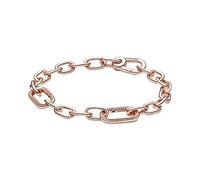 PANDORA ME Pulsera de eslabones pequeños chapada en oro rosa de 14 quilates, 3