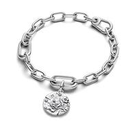 PANDORA Medallón de plata de ley con circonitas, compatible con Me y Moments, 794085C01
