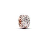 Pandora Charm Triple Fila Brillante en Pavé con Circonitas Cúbicas