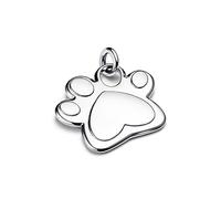 PANDORA Moments 312268C00 - Colgante de acero inoxidable con diseño de huella de perro para mascotas, talla única, Acero inoxidable, No es una piedra preciosa