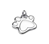 PANDORA Moments 312268C00 - Colgante de acero inoxidable con diseño de huella de perro para mascotas, talla única, Acero inoxidable, No es una piedra preciosa