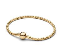 PANDORA Moments 564028C00-23 - Pulsera de plata de ley con aleación de metal chapada en oro de 14 quilates, compatible con Moments, tamaño: 23 cm