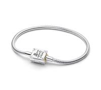 PANDORA Moments 564379C01-23 - Pulsera de cuentos de princesas Disney con diamantes cultivados en laboratorio de plata de ley con aleación de metal chapado en oro de 14 quilates, tamaño: 23 cm