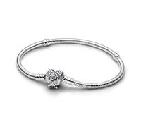 PANDORA Moments 593680C01-20 - Pulsera de plata de ley con circonitas, compatible con Moments, 20 cm