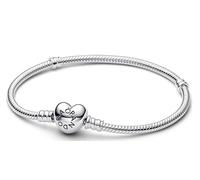 PANDORA Moments 594594C00-16 - Pulsera de plata de ley con corazón y serpiente compatible con Moments, tamaño: 16