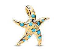 Pandora Charm Colgante Estrella de Mar Azul Brillante con Circonitas Cúbicas en Plata de Ley