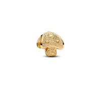 Pandora Charm Mini 764048C00 – colgante seta textura plata y oro 14 quilates compatible Moments