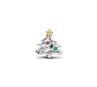 PANDORA Moments 764248C01 - Colgante para árbol de Navidad (plata de ley chapada en oro de 14 quilates y circonita, compatible con Moments)
