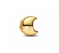 PANDORA Moments 764516C00 - Mini abalorio de aleación chapada en oro de 14 quilates, compatible con Moments, diseño de luna