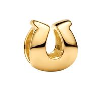 PANDORA Moments 764517C00 - Mini colgante de herradura con aleación de metal chapada en oro de 14 quilates compatible con Moments