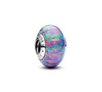 PANDORA Moments 791691C05 - Abalorio de plata de ley con diseño de violeta, compatible con pulseras Moments, talla única, Plata de ley, Ópalo