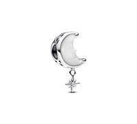 PANDORA Moments 793594C01 - Abalorio de plata de ley y circonita, compatible con pulseras Moments, Weiß, Plata de ley, Circonita cúbica