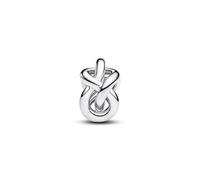 PANDORA Moments 793755C00 Breloque nœud Infini en Argent Sterling Compatible Avec Les Bracelets Moments, 13,3x12,5x7,7 mm, Argent Sterling, Pas de gemme