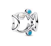 PANDORA Moments 793819C01 - Colgante de pescado de plata de ley, compatible con Moments