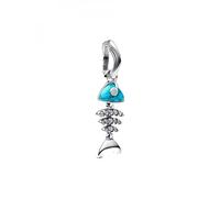 PANDORA Moments 793894C01 - Colgante de espina de pescado turquesa con circonitas, compatible con Me y Moments