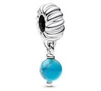 Pandora Moments 793901C01 - Colgante de plata de ley, color turquesa, 5,9x8,5x5,1 mm, Plata de ley, Turquesa