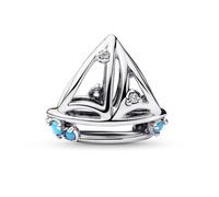 PANDORA Moments 793905C01 - Colgante de velero de plata de ley con circonitas, compatible con colgante Moments, 7,5x10,8x12,2 mm, Plata de ley, Circonita cúbica