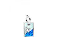 PANDORA Moments 793913C01 - Colgante de plata de ley con ópalo sintético, compatible con Me y Moments, 2,6x12,3x8,7 mm, Plata de ley, Ópalo