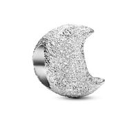PANDORA Moments 794054C00 - Mini colgante de luna con textura de plata de ley compatible con Moments