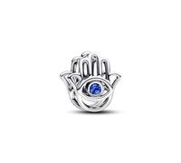 PANDORA Moments 794062C01 - Abalorio de plata de ley con cristal artificial, compatible con Moments, diseño de mano de Fátima