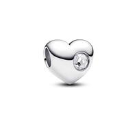 PANDORA Moments 794161C04 - Abalorio de plata de ley con circonitas, diseño de corazón, compatible con Moments