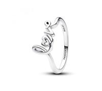 Pandora Moments Anillo de plata de ley con inscripción «Love», talla 52