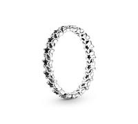 Pandora Moments Anillo con banda de estrellas asimétricas de plata de ley, talla 54