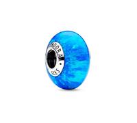 PANDORA Moments charm océano azul profundo iridiscente de plata de primera ley con ópalo artificial, compatible con Moments, tamaño: 13,6 cm, 791691C02