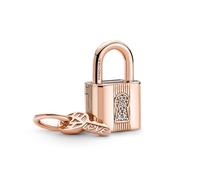 Pandora charm rose candado y llave