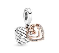 Pandora Moments Charm Colgante Doble en plata de ley Mariposa Azul & Cita 790757C01