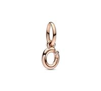 Pandora Moments Colgante con diseño de letra o chapado en oro de 14 quilates con circonitas cúbicas transparentes