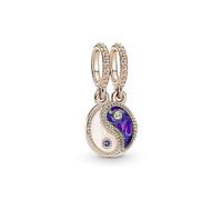 Pandora rose charm colgante del ying & yang divisible
