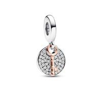 Pandora Moments Colgantes de plata de ley y chapados en oro rosa de 14 quilates