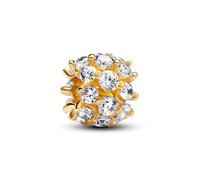 Pandora Moments Dije chapado en oro de 14 quilates con circonitas cúbicas transparentes