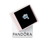 Pandora Moments Dije con diseño de crucero anclado de plata de ley con esmalte azul