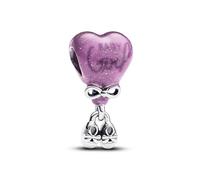 Pandora Moments Dije con diseño de globo con inscripción «Baby girl» de plata de ley con esmalte que cambia de color morado a rosa claro y negro
