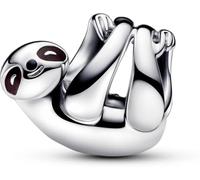 Pandora Dije diseño perezoso en plata de ley con esmalte marrón y negro