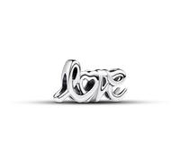 Pandora Moments Dije de plata de ley con inscripción «Love»
