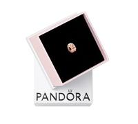 Pandora Moments Dije estilo clip con patrón de tachuelas chapado en oro rosa de 14 quilates con agarre de silicona