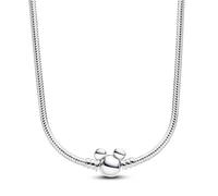 PANDORA Moments Disney 393529C00-45 Collier Maille Serpent en Argent Sterling Compatible Moments Charms, Taille : 45 cm, 45 cm, Argent Sterling, Pas de gemme