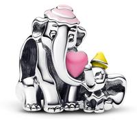 PANDORA Moments Disney Dumbo & Mama Charm en Argent Sterling Compatible Moments 793751C01, 10,8x13x12,6 mm, Argent Sterling, Pas de gemme
