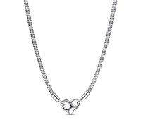 Pandora Collar Moments Plata de ley con tachuelas y cierre de corazón 45 cm
