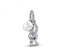 Pandora Charms Charm colgante con nudo infinito pavé 793780C01
