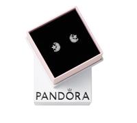 PANDORA Moments pendientes de luna de plata de primera ley con circonita cúbica, 292990C01