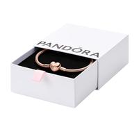 Pandora Moments - Pulsera de cadena de serpiente con cierre de corazón de 14 quilates con caja de regalo, 20 cm, metal, sin gema, 20 cm, Metal, No es una piedra preciosa
